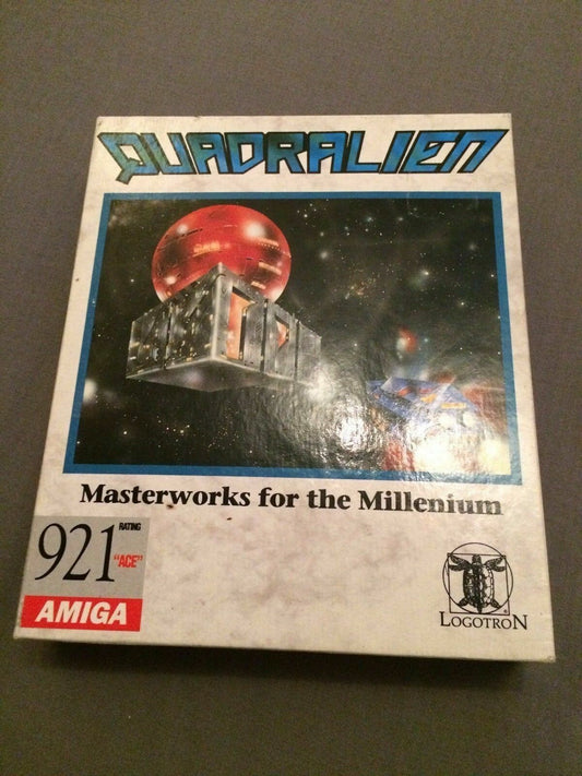 Amiga Big Box Video Game * QUADRALIEN * Boxed & Complete