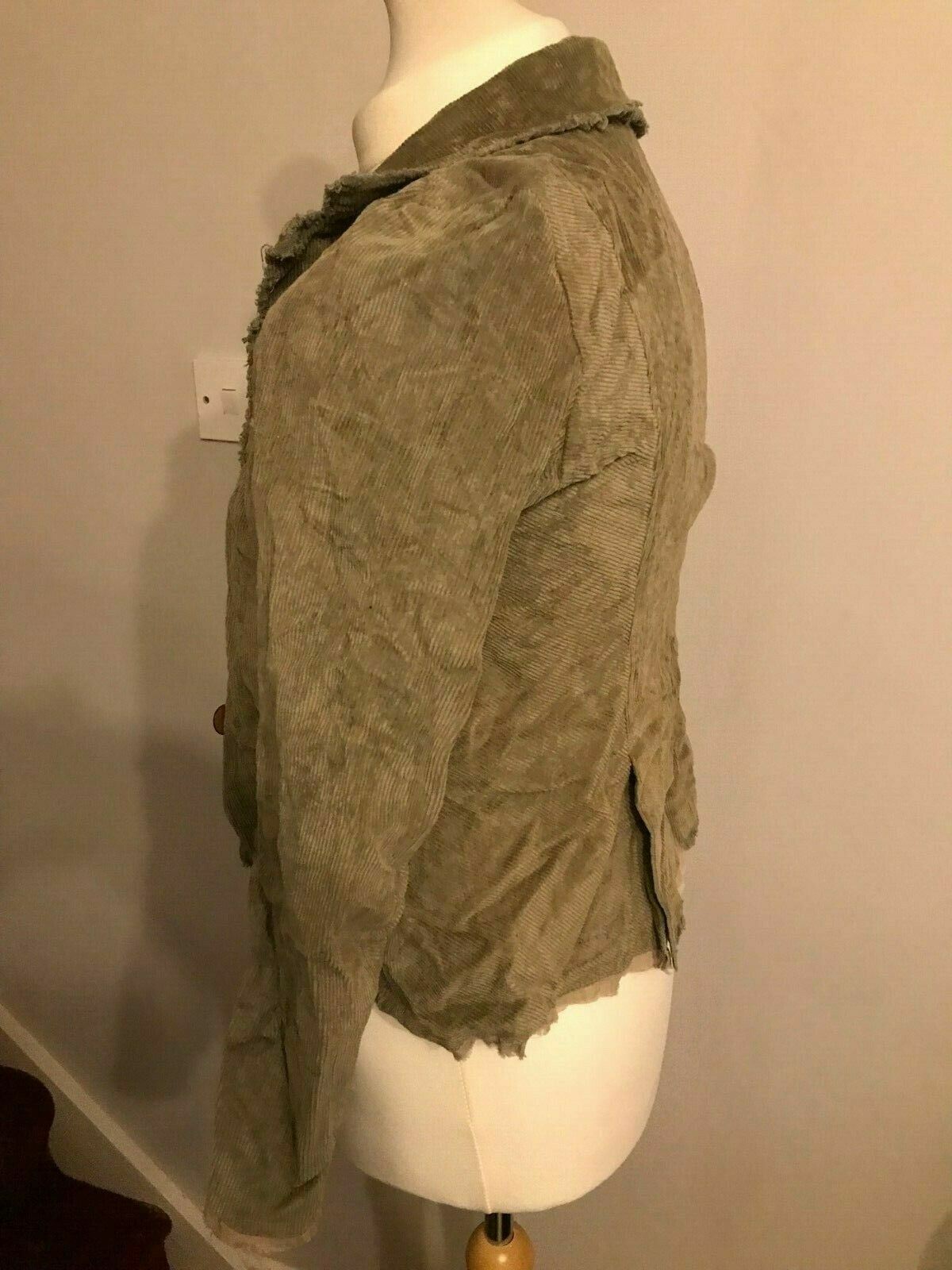 Tibet London Ladies Green Corded Light Blazer Jacket UK M/L