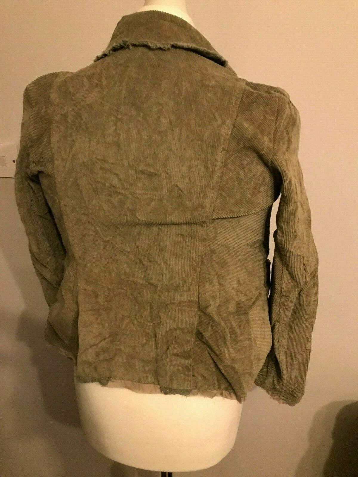 Tibet London Ladies Green Corded Light Blazer Jacket UK M/L