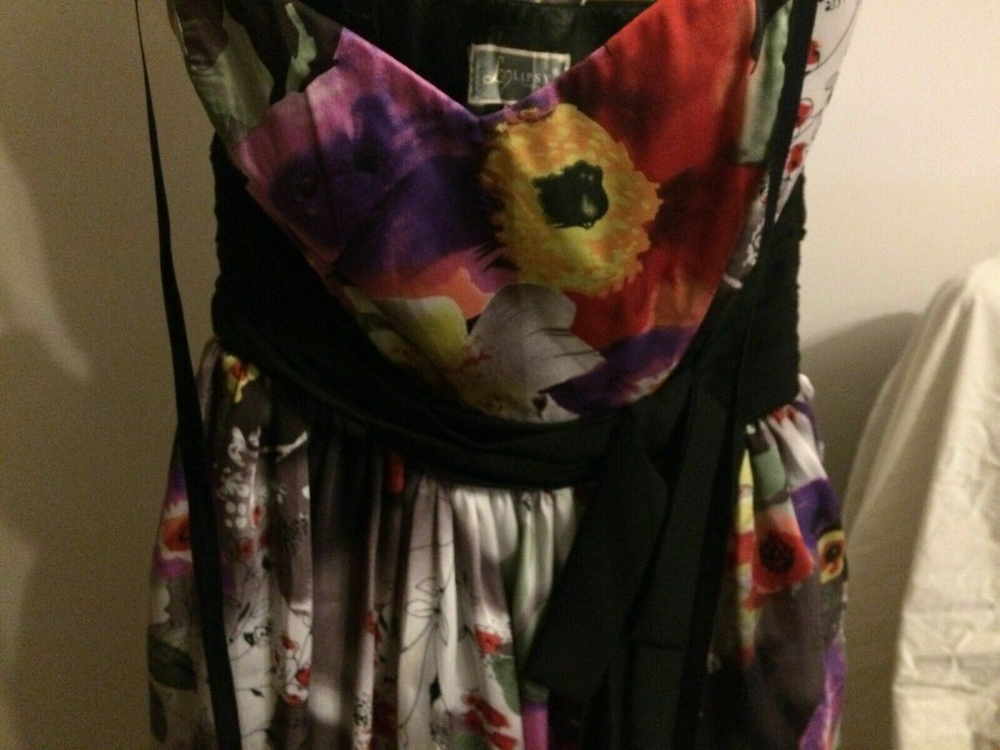 Lipsy London Floral Patterned Strappy Sleeveless Casual Party Dress UK 8
