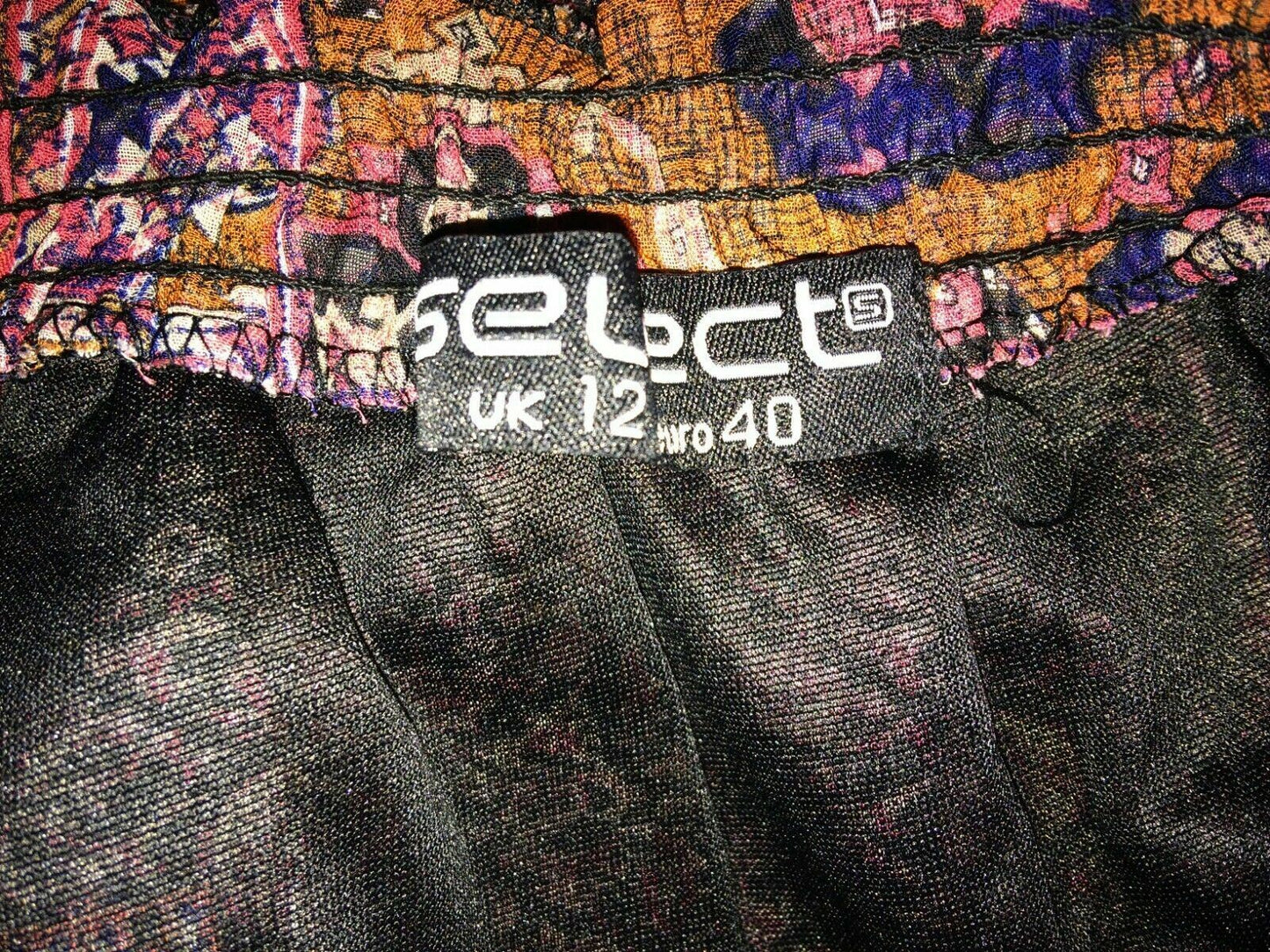 Select Patterned Short Sleeved Causal Dress UK 12