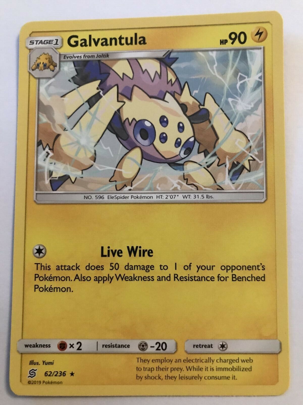 Galvantula 62/236 Rare - Pokemon Unified Minds