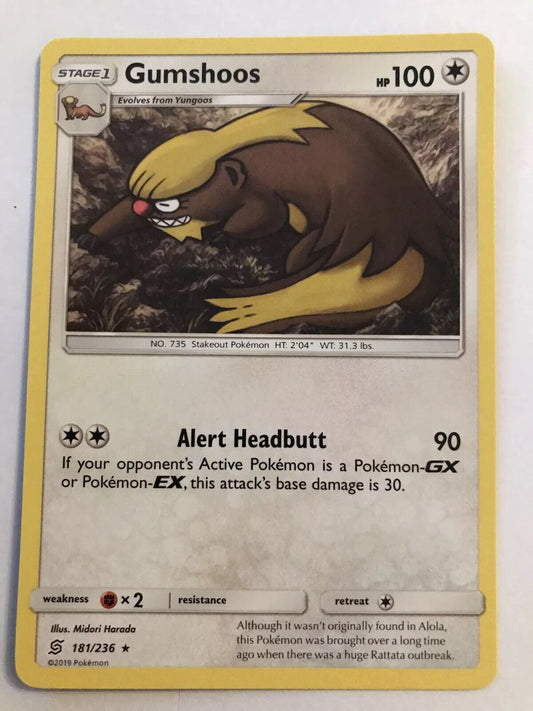 Gumshoos 181/236 Rare - Pokemon Unified Minds
