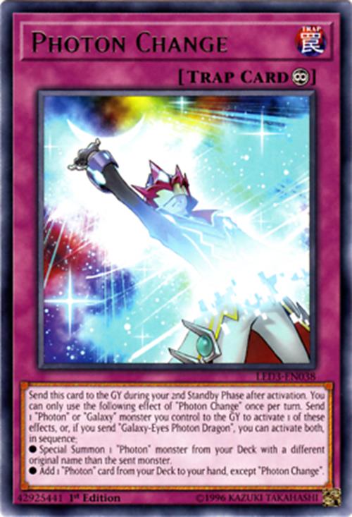 Photon Change - LED3-EN038 - Rare - 1st Edition - YuGiOh