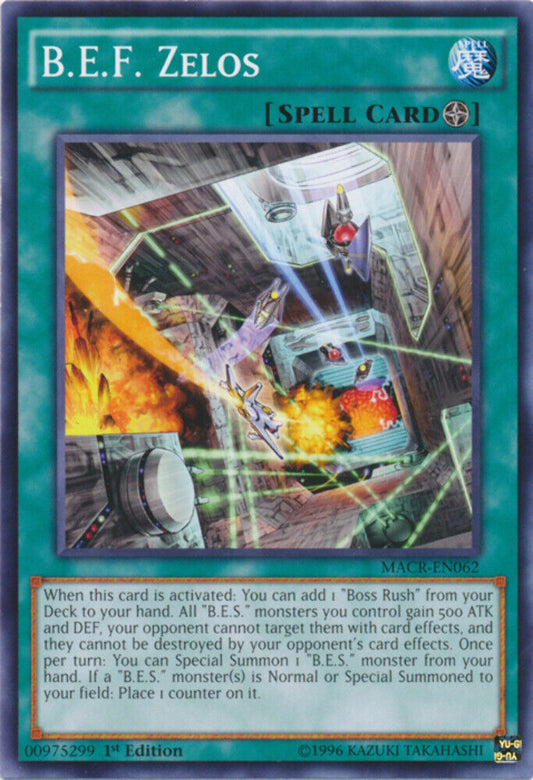 B.E.F. Zelos - MACR-EN062 - Common - 1st Edition - YuGiOh