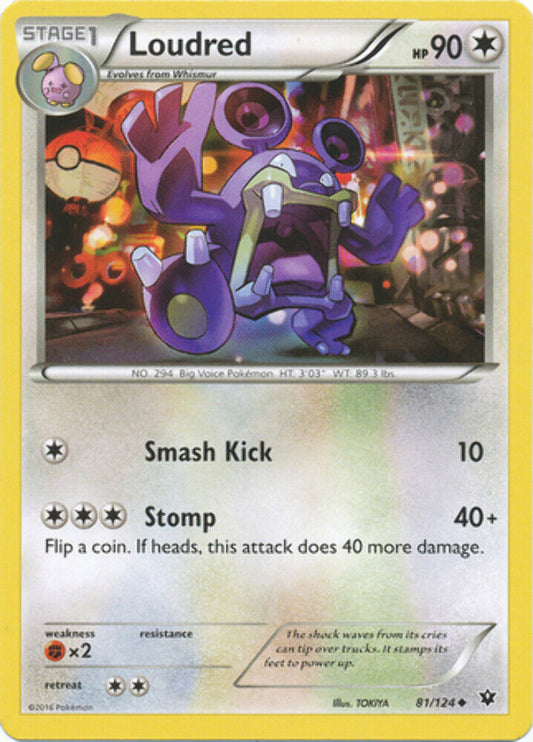 Loudred - 81/124 - Uncommon - Pokemon XY Fates Collide