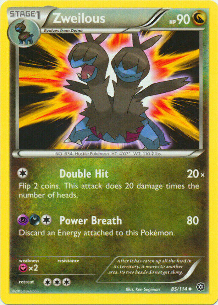 Zweilous - 85/114 - Uncommon - Pokemon Steam Siege