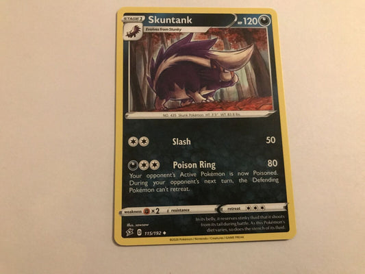Skuntank 115/192 Uncommon Sword & Shield: Rebel Clash