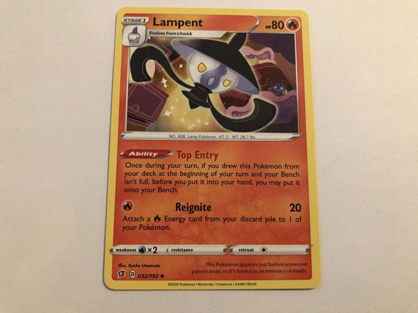 Lampent 032/192 Uncommon Sword & Shield: Rebel Clash