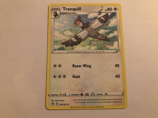 Tranquill 144/192 Uncommon Sword & Shield: Rebel Clash