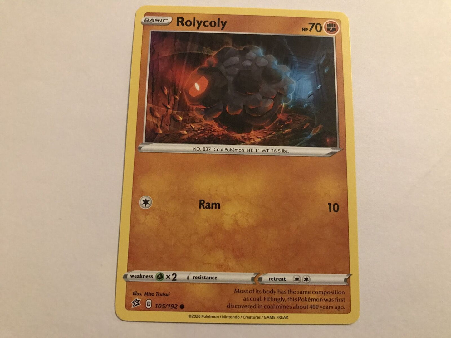 Rolycoly 105/192 Common Sword & Shield: Rebel Clash