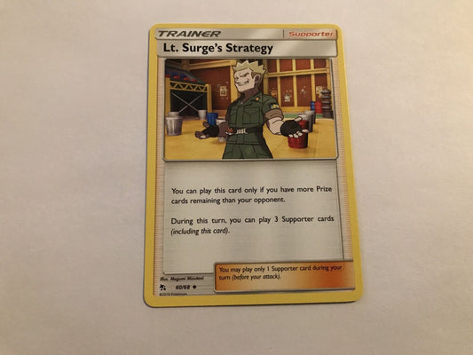 Lt. Surge's Strategy 60/68 Uncommon Sun & Moon: Hidden Fates