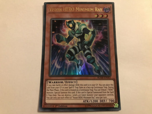 Vision HERO Minimum Ray - BLHR-EN005 - Ultra Rare - 1st Edition - YuGiOh