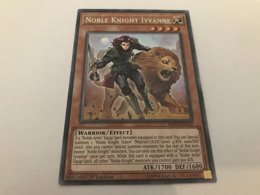Noble Knight Iyvanne - MP19-EN222 - Rare - 1st Edition- YuGiOh