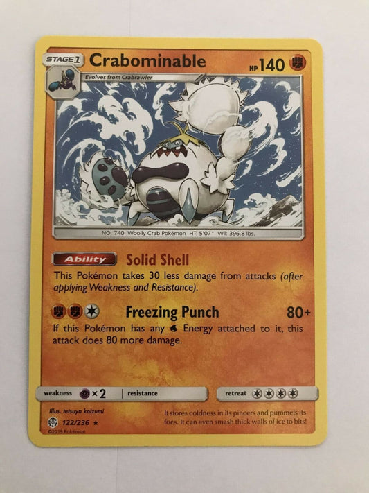 Crabominable 122/236 Rare Sun & Moon: Cosmic Eclipse