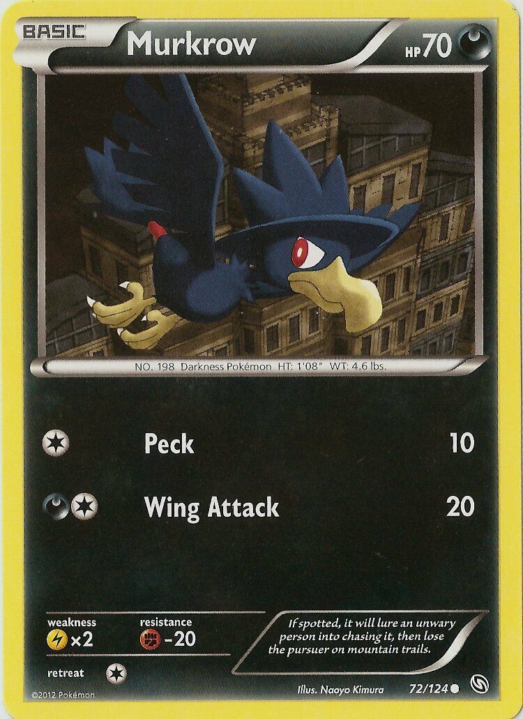 Murkrow - 72/124 - Common - Pokemon Dragons Exalted