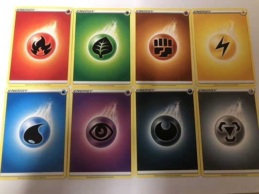 Sword And Shield Rebel Clash Energy Complete 8 Card Set