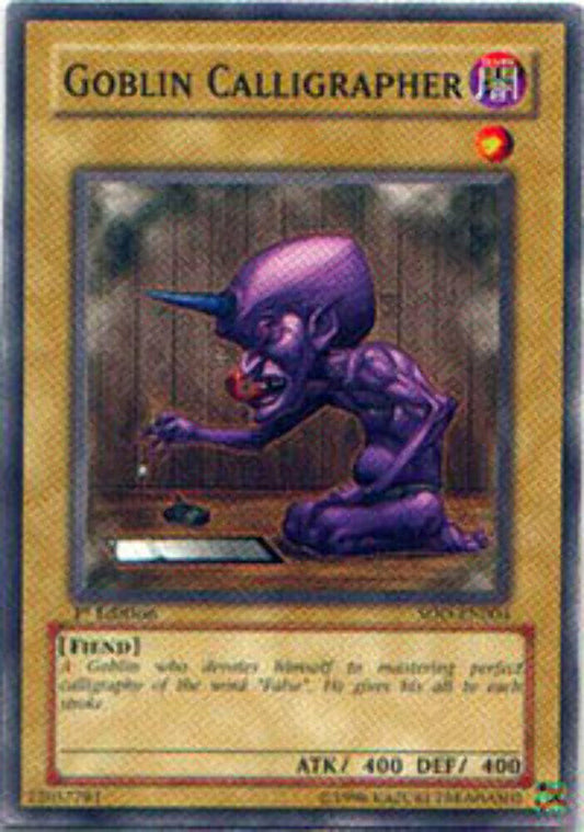 Goblin Calligrapher - SOD-EN004 - Common - Unlimited Edition - YuGiOh