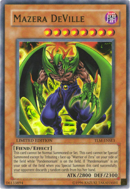 Mazera DeVille - TLM-ENSE3 - Ultra Rare - Limited Edition - YuGiOh