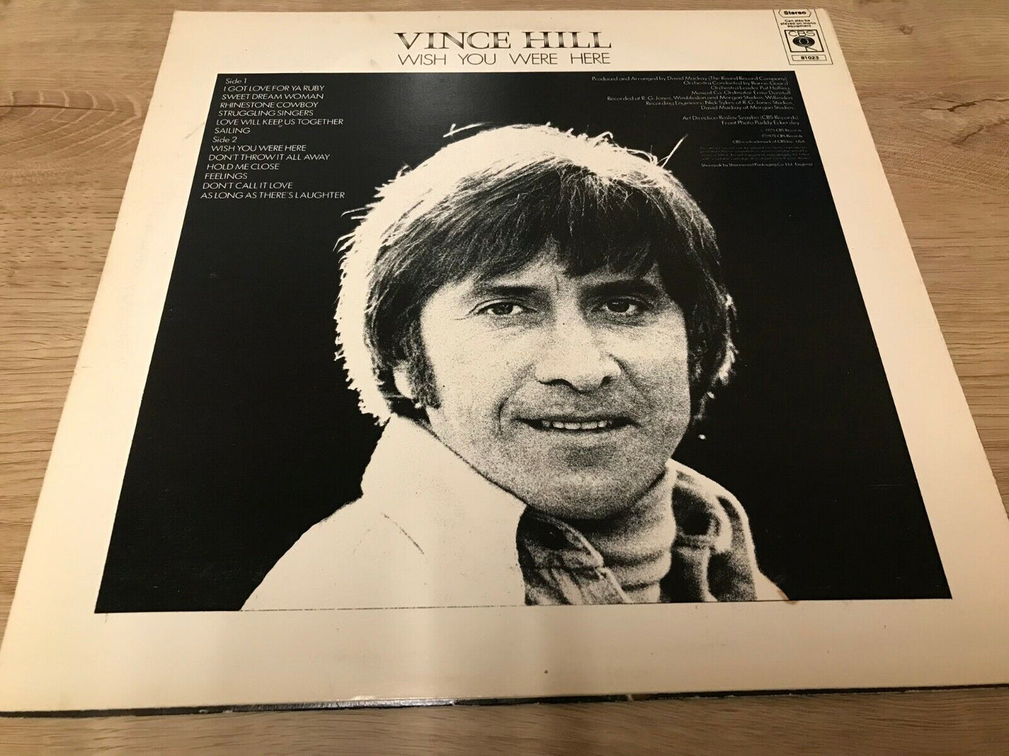 Vince Hill Wish You Were Here - 12" Vinyl LP 1975