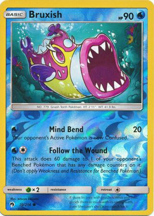 Bruxish - 70/214 - Common - Reverse Holo - Pokemon Lost Thunder
