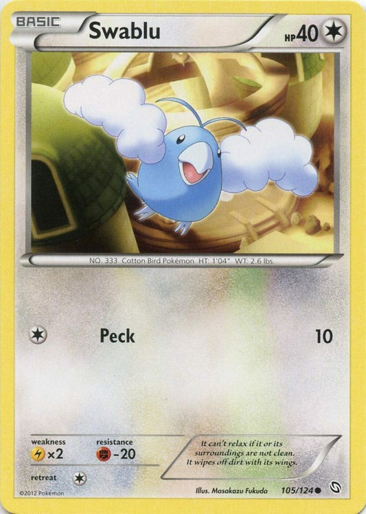 Swablu - 105/124 - Common - Pokemon Dragons Exalted