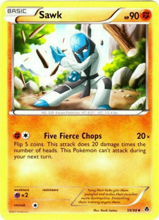 Sawk - 59/98 - Uncommon - Pokemon Emerging Powers