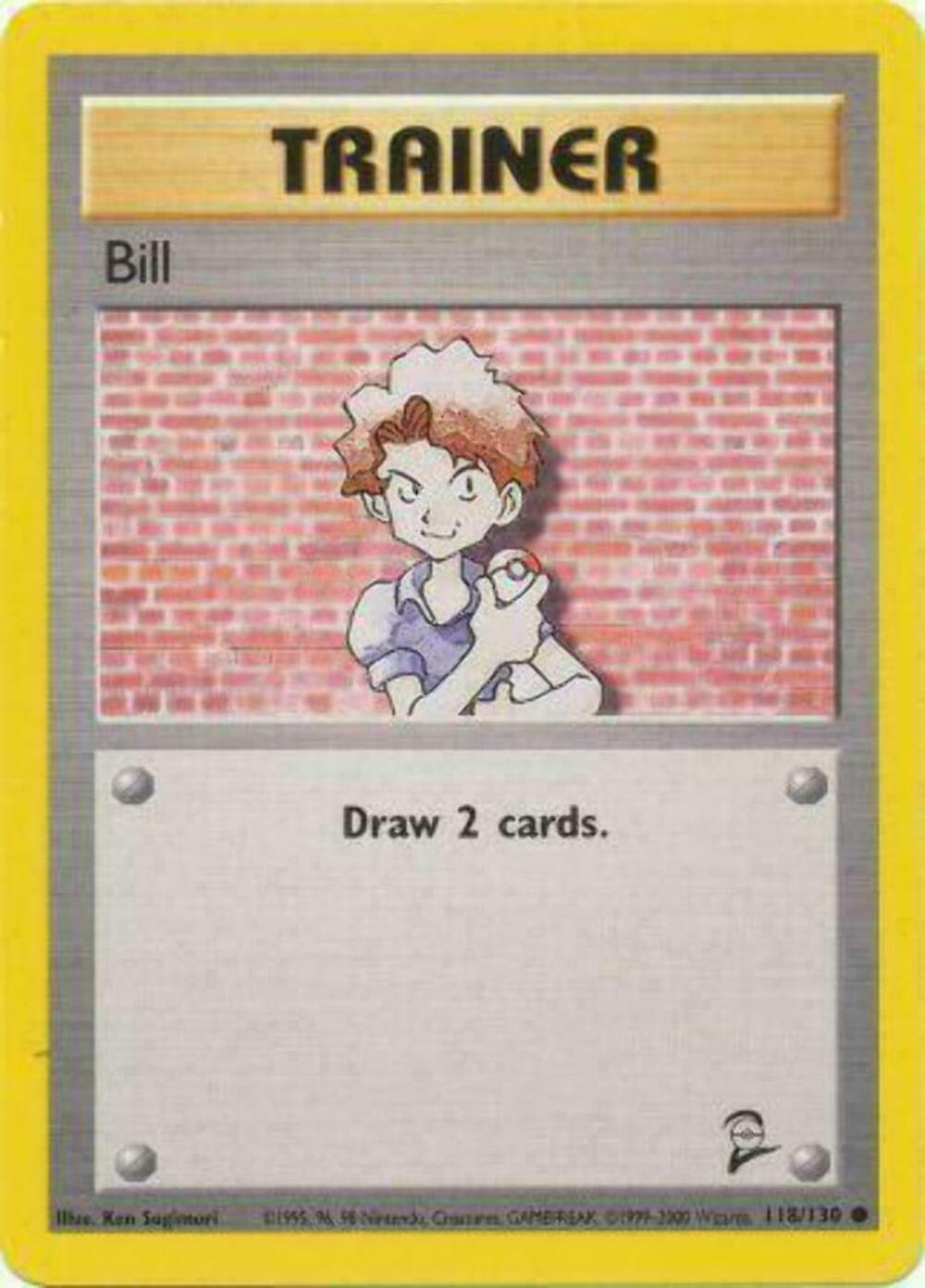 Bill - 118/130 - Common - Unlimited Edition - Pokemon Base Set 2