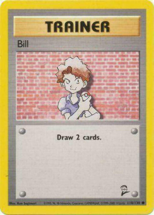 Bill - 118/130 - Common - Unlimited Edition - Pokemon Base Set 2