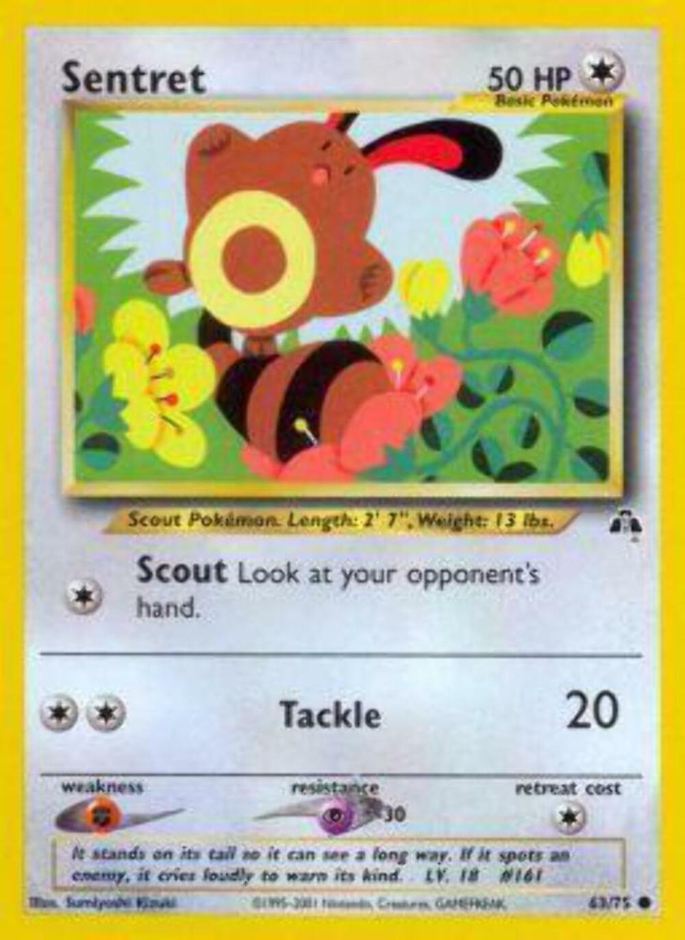 Sentret - 63/75 - Common - Unlimited Edition - Pokemon Neo Discovery