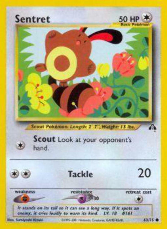 Sentret - 63/75 - Common - Unlimited Edition - Pokemon Neo Discovery