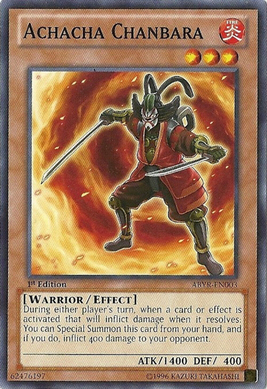 Achacha Chanbara - ABYR-EN003 - Common - Unlimited Edition - YuGiOh
