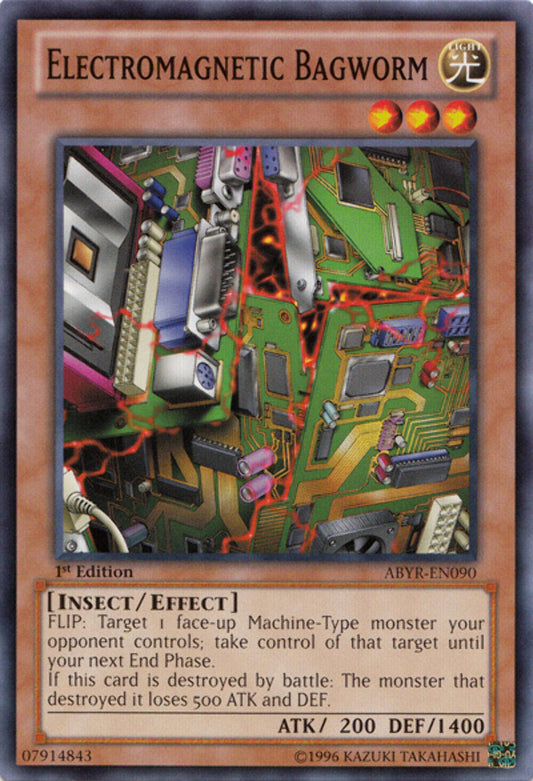 Electromagnetic Bagworm - ABYR-EN090 - Common - 1st Edition - YuGiOh