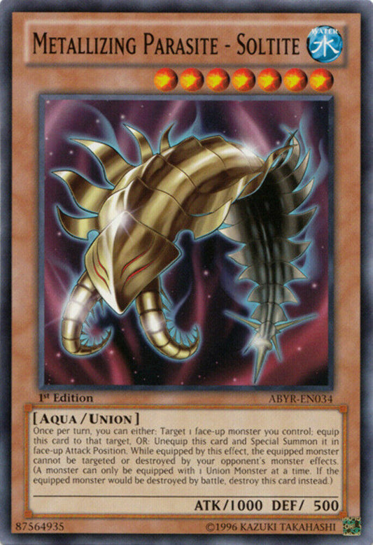 Metallizing Parasite - Soltite - ABYR-EN034 -Common - Unlimited Edition - YuGiOh