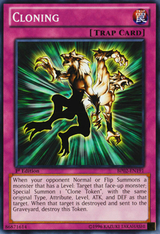 Cloning - BP02-EN191 - Common - 1st Edtion YuGiOh
