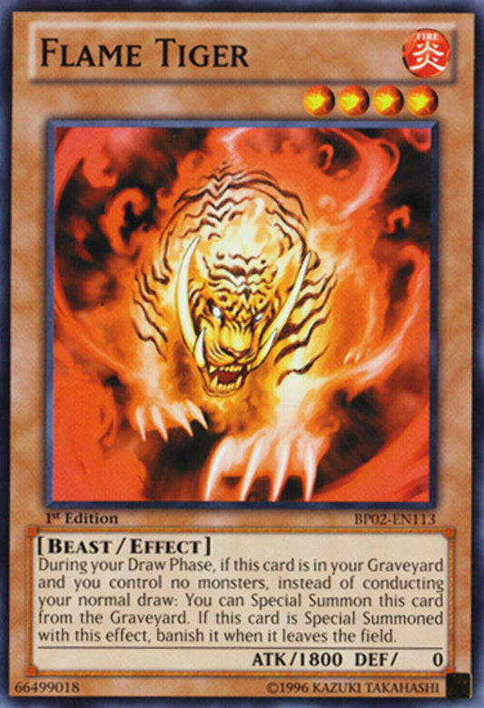 Flame Tiger - BP02-EN113 - Common - Unlimited Edtion YuGiOh