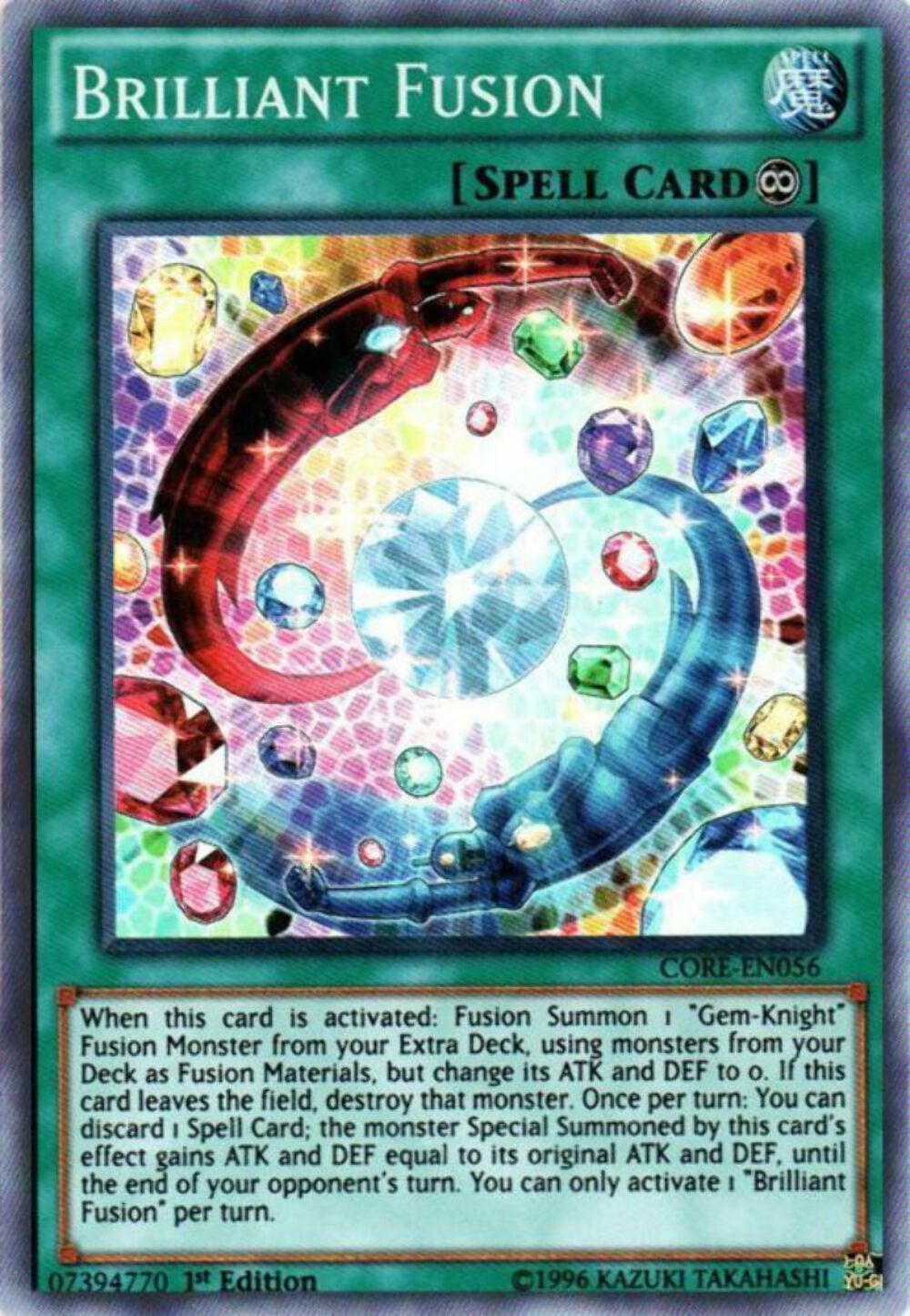 Brilliant Fusion - CORE-EN056 - Super Rare - 1st Edition - YuGiOh