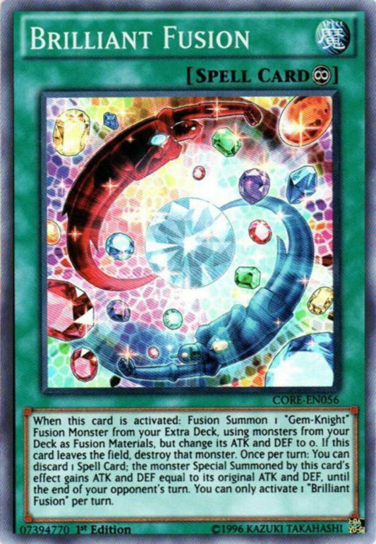 Brilliant Fusion - CORE-EN056 - Super Rare - 1st Edition - YuGiOh
