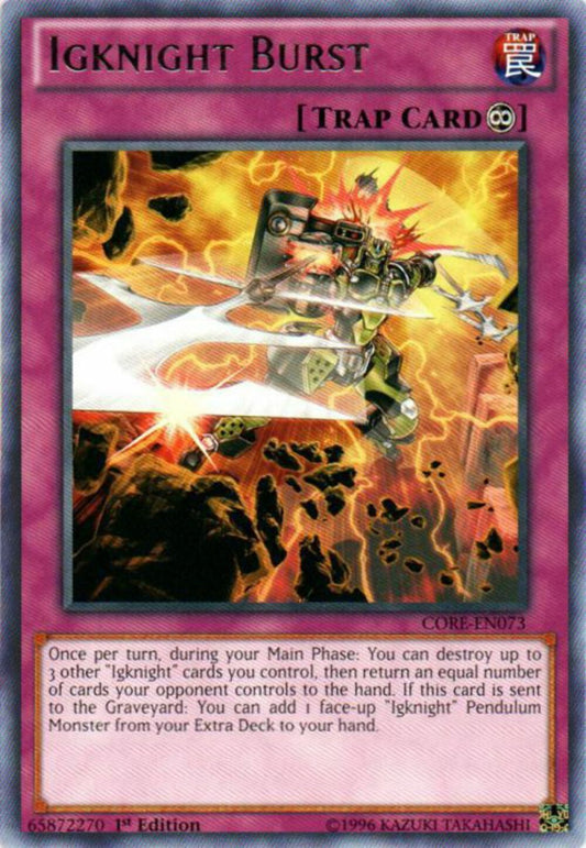 Igknight Burst - CORE-EN073 - Rare - 1st Edition - YuGiOh