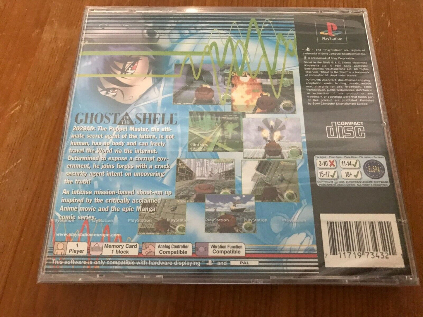 Sony PlayStation PS1 Ghost In The Shell Brand New & Sealed MINT