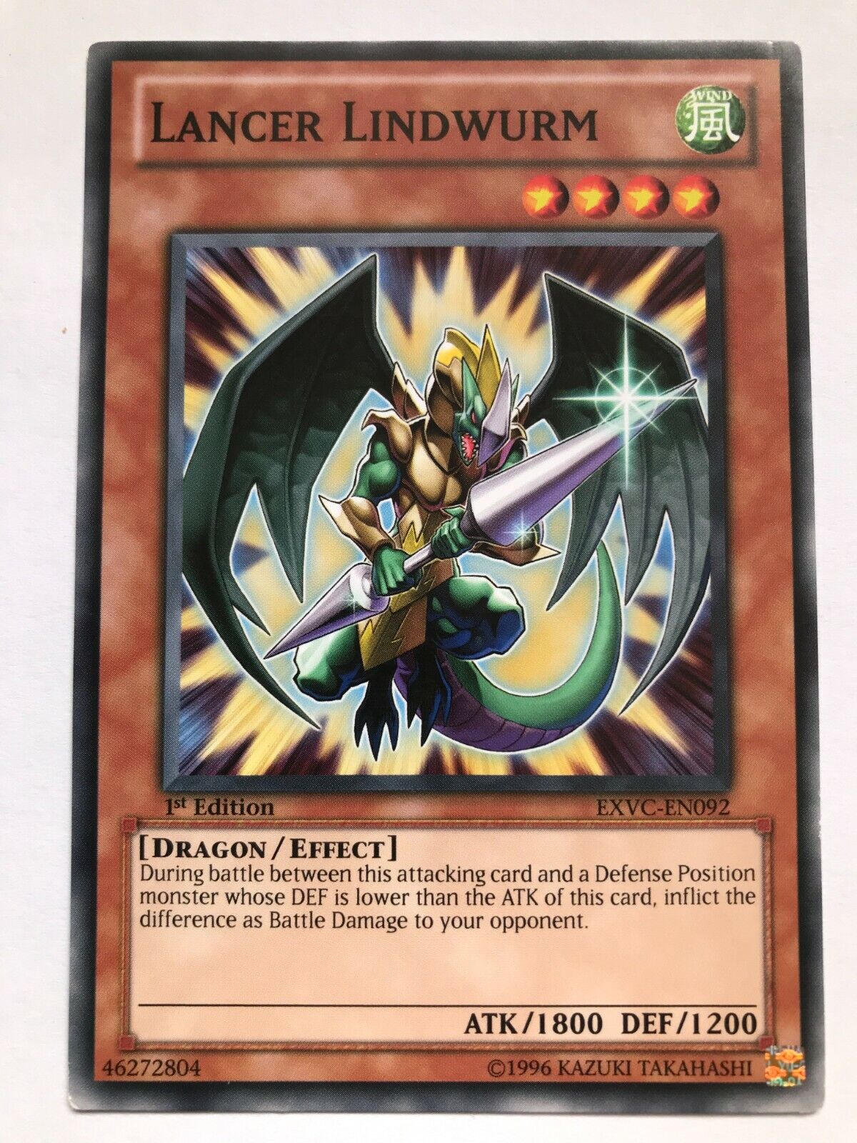 Lancer Lindwurm - EXVC-EN092 - Common - 1st Edition - YuGiOh
