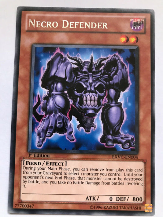 Necro Defender - EXVC-EN004 - Rare - 1st Edition - YuGiOh