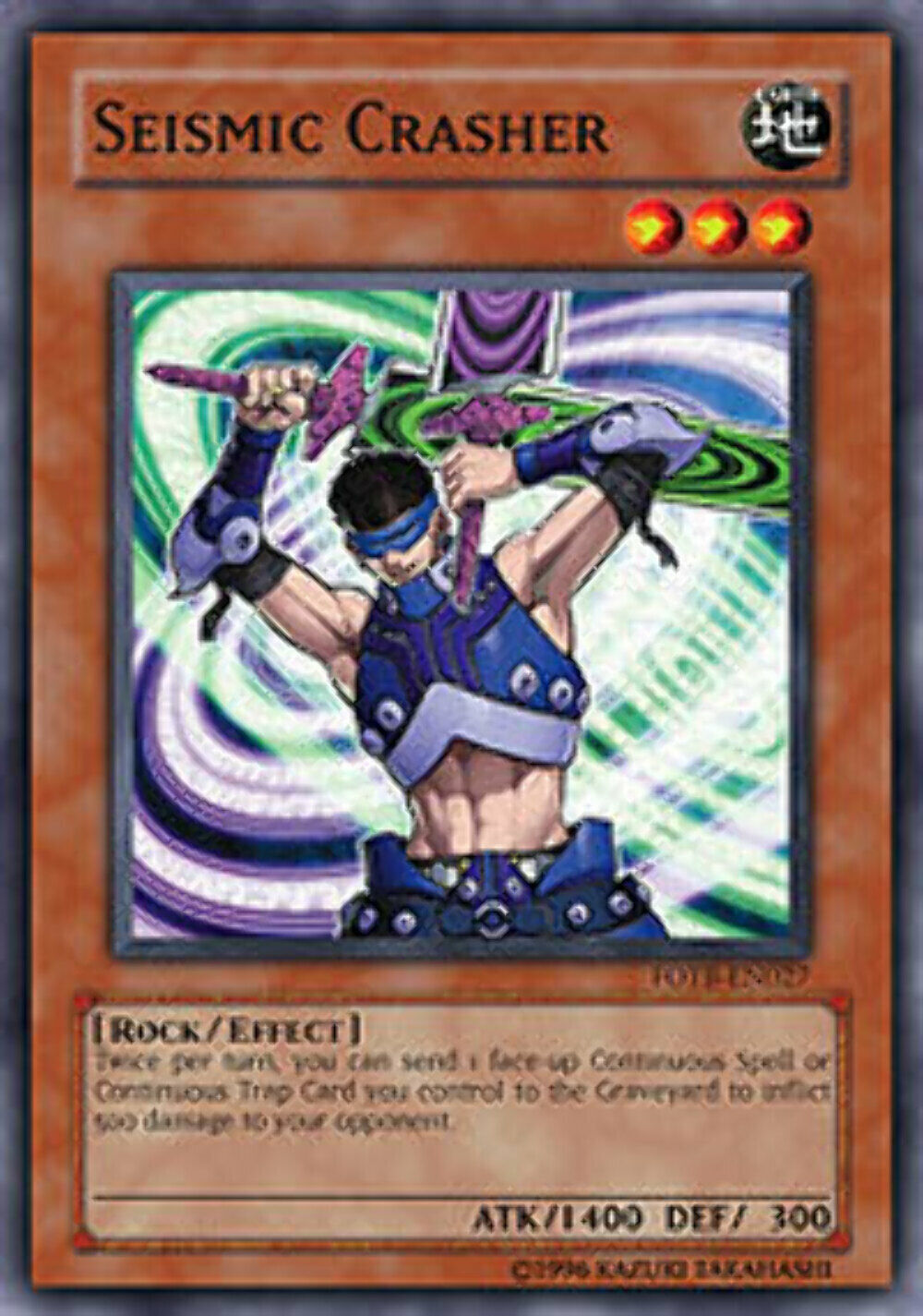 Seismic Crasher - FOTB-EN027 - Common - Unlimited Edition - YuGiOh