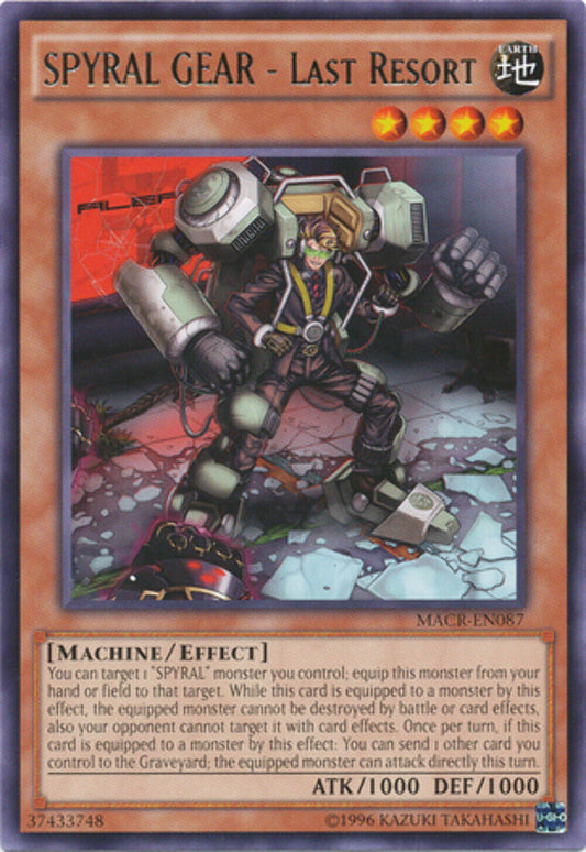 SPYRAL GEAR - Last Resort - MACR-EN087 - Rare - 1st Edition - YuGiOh