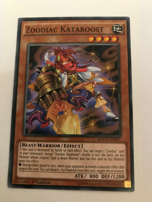 Zoodiac Kataroost - MACR-EN027 - Common - Unlimited Edition - YuGiOh