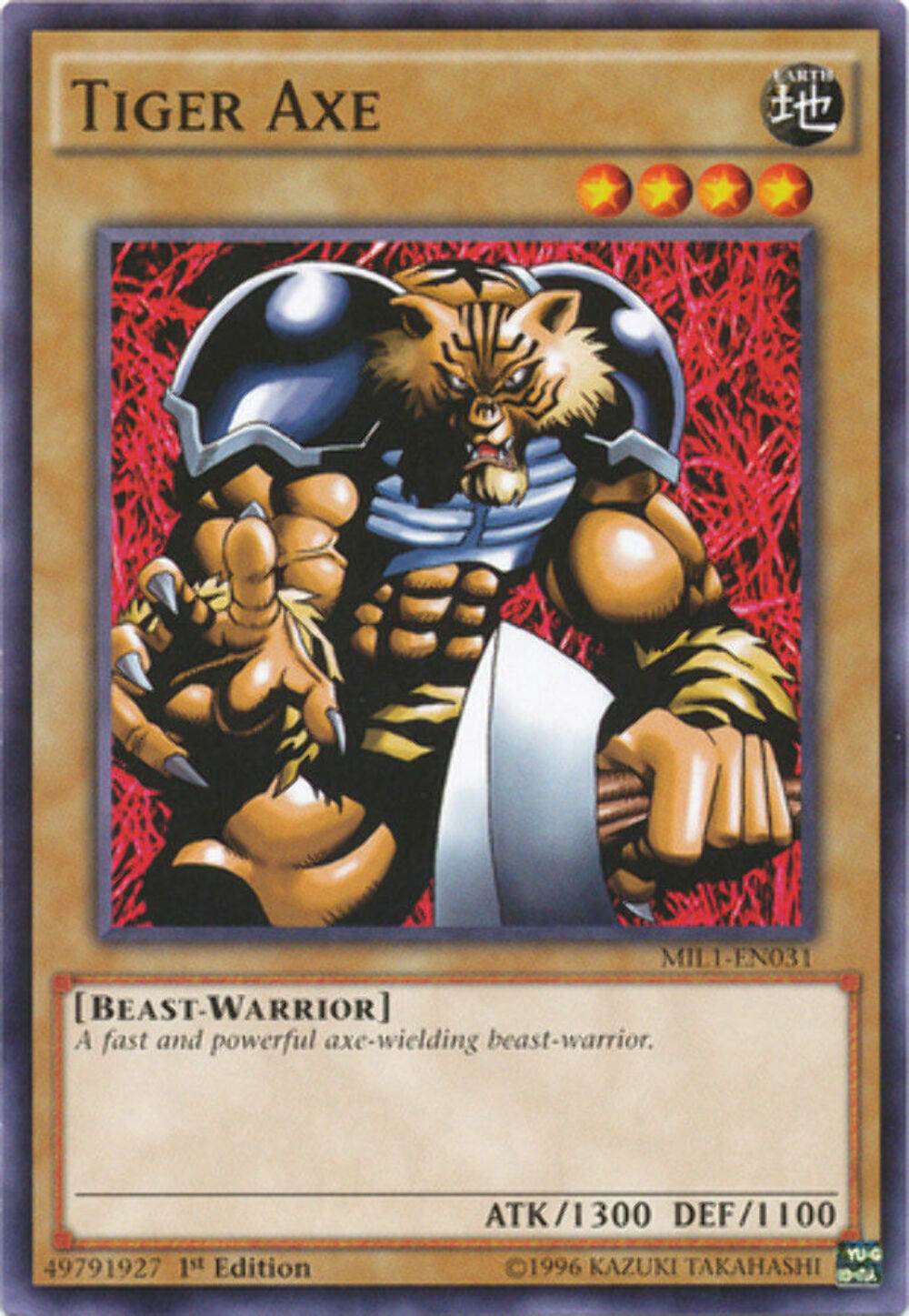 Tiger Axe - MIL1-EN031 - Common - 1st Edition - YuGiOh