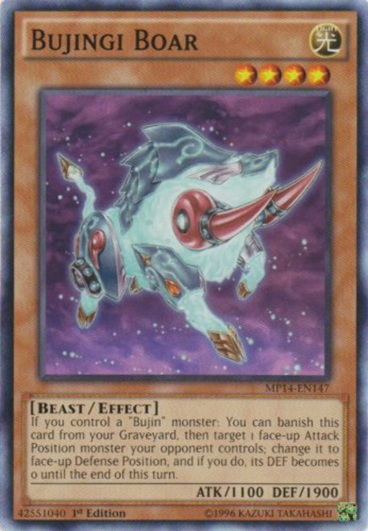 Bujingi Boar - MP14-EN147 - Common - 1st Edition - YuGiOh
