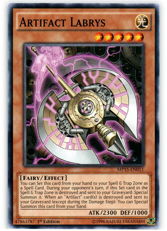 Artifact Labrys - MP15-EN011 - Common - 1st Edition - YuGiOh