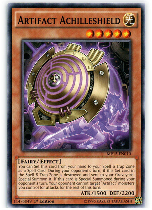 Artifact Achilleshield - MP15-EN010 - Common - 1st Edition - YuGiOh