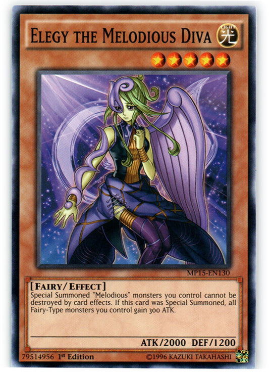 Elegy the Melodious Diva - MP15-EN130 - Common - 1st Edition - YuGiOh